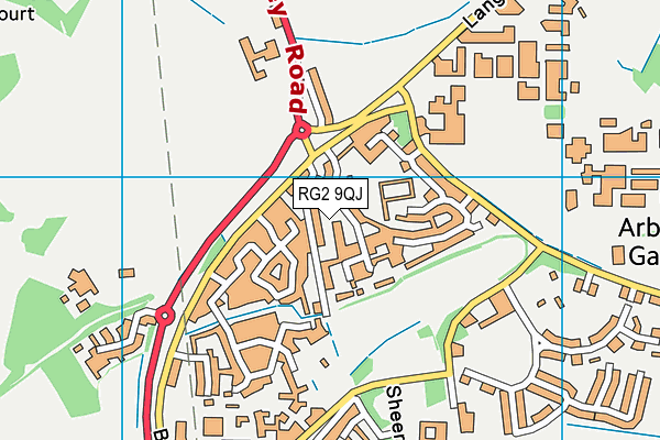 RG2 9QJ map - OS VectorMap District (Ordnance Survey)