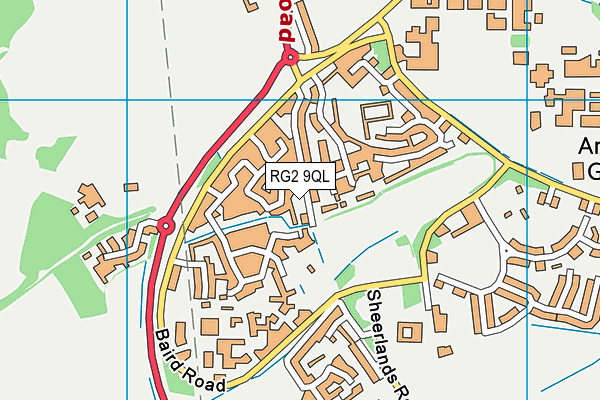 RG2 9QL map - OS VectorMap District (Ordnance Survey)