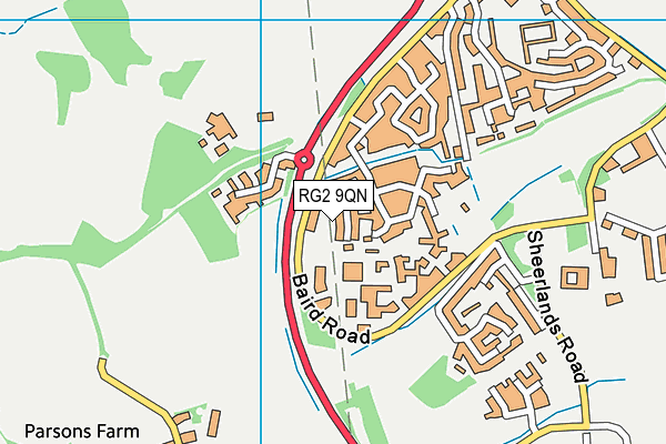 RG2 9QN map - OS VectorMap District (Ordnance Survey)
