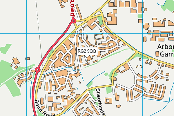 RG2 9QQ map - OS VectorMap District (Ordnance Survey)