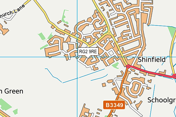 RG2 9RE map - OS VectorMap District (Ordnance Survey)