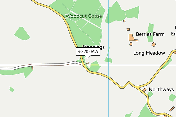 RG20 0AW map - OS VectorMap District (Ordnance Survey)