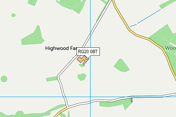 RG20 0BT map - OS VectorMap District (Ordnance Survey)