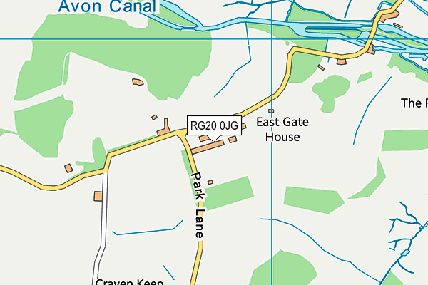 RG20 0JG map - OS VectorMap District (Ordnance Survey)