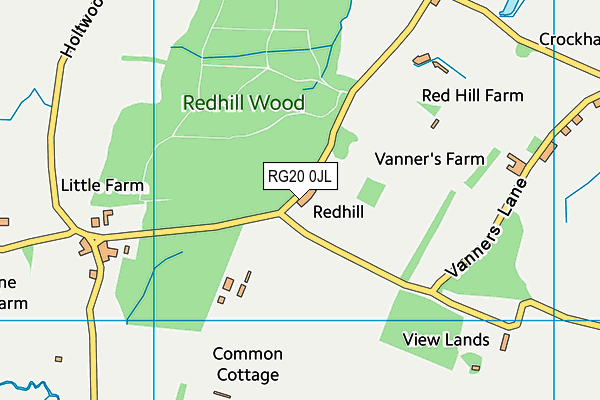 RG20 0JL map - OS VectorMap District (Ordnance Survey)