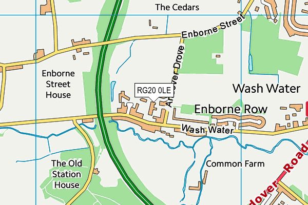 RG20 0LE map - OS VectorMap District (Ordnance Survey)