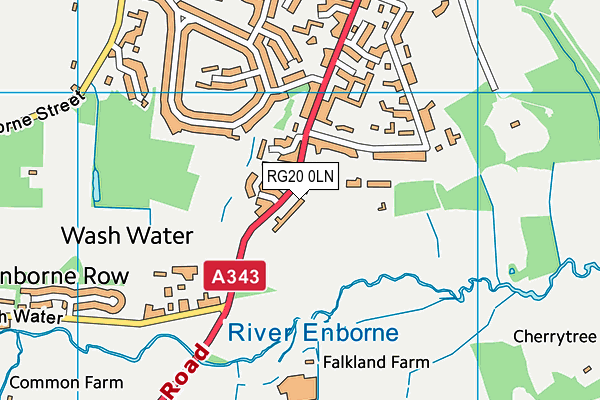 RG20 0LN map - OS VectorMap District (Ordnance Survey)