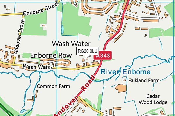 RG20 0LU map - OS VectorMap District (Ordnance Survey)