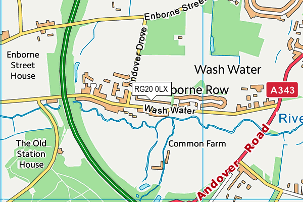 RG20 0LX map - OS VectorMap District (Ordnance Survey)