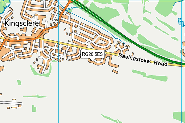 RG20 5ES map - OS VectorMap District (Ordnance Survey)