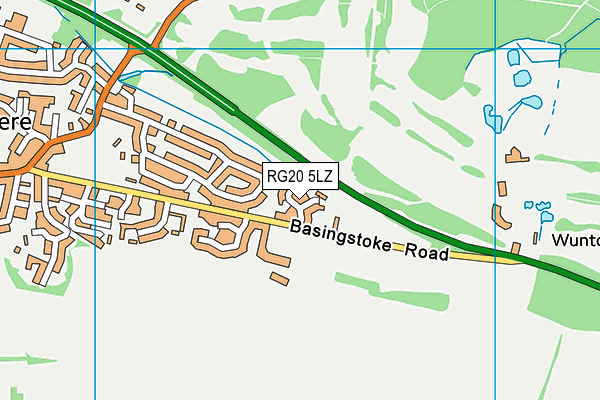 RG20 5LZ map - OS VectorMap District (Ordnance Survey)