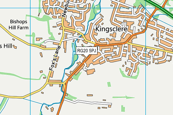 Map of KINGSCLERE PERFORMING ARTS AND YOUTH CENTRE CIC at district scale