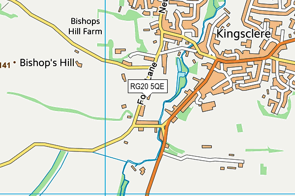 RG20 5QE map - OS VectorMap District (Ordnance Survey)