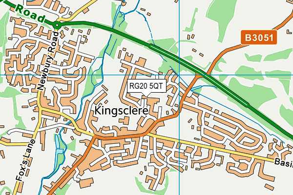 RG20 5QT map - OS VectorMap District (Ordnance Survey)