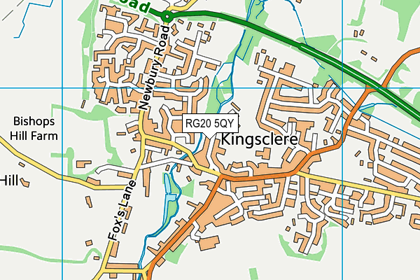 RG20 5QY map - OS VectorMap District (Ordnance Survey)