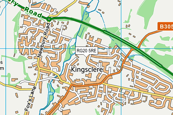 Kingsclere C E Primary School map (RG20 5RE) - OS VectorMap District (Ordnance Survey)