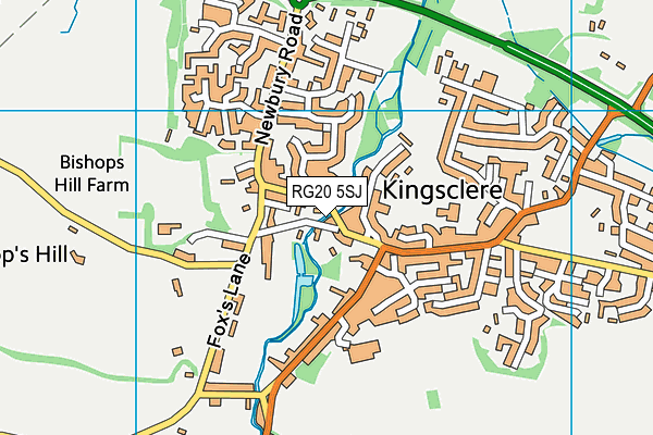 RG20 5SJ map - OS VectorMap District (Ordnance Survey)