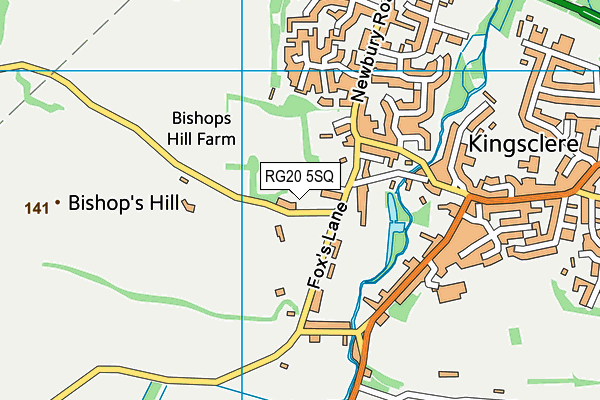 Fieldgate Centre map (RG20 5SQ) - OS VectorMap District (Ordnance Survey)