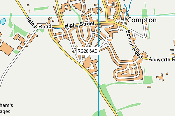The Downs School map (RG20 6AD) - OS VectorMap District (Ordnance Survey)