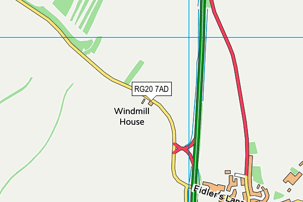 RG20 7AD map - OS VectorMap District (Ordnance Survey)