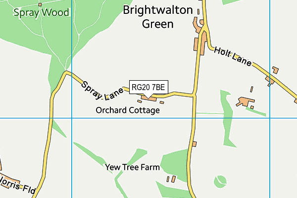 RG20 7BE map - OS VectorMap District (Ordnance Survey)