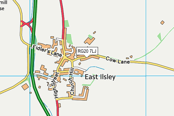 RG20 7LJ map - OS VectorMap District (Ordnance Survey)