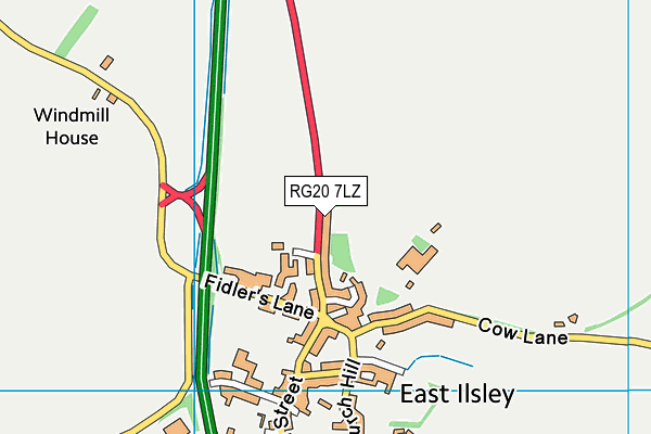 RG20 7LZ map - OS VectorMap District (Ordnance Survey)