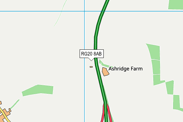 RG20 8AB map - OS VectorMap District (Ordnance Survey)
