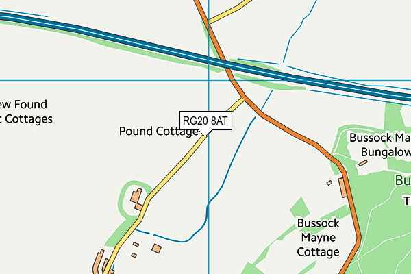 RG20 8AT map - OS VectorMap District (Ordnance Survey)