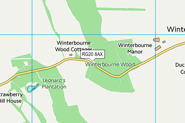 RG20 8AX map - OS VectorMap District (Ordnance Survey)