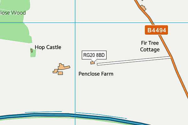 RG20 8BD map - OS VectorMap District (Ordnance Survey)