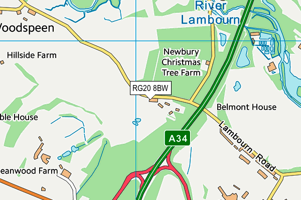 RG20 8BW map - OS VectorMap District (Ordnance Survey)