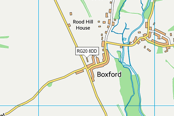 Boxford Viilage Hall & Recreation Ground (Newbury) map (RG20 8DD) - OS VectorMap District (Ordnance Survey)