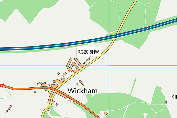 RG20 8HW map - OS VectorMap District (Ordnance Survey)