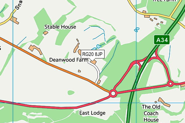 Deanwood Park Golf Course map (RG20 8JP) - OS VectorMap District (Ordnance Survey)
