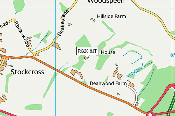 RG20 8JT map - OS VectorMap District (Ordnance Survey)