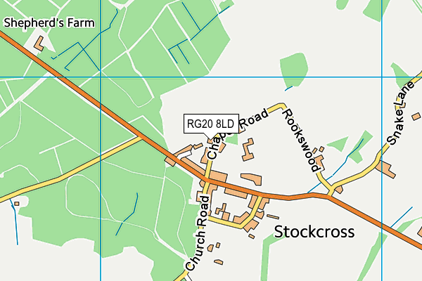 Stock Cross Primary School map (RG20 8LD) - OS VectorMap District (Ordnance Survey)