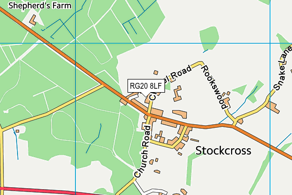 RG20 8LF map - OS VectorMap District (Ordnance Survey)