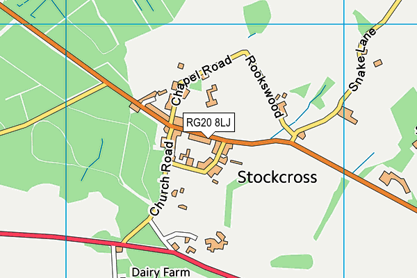 RG20 8LJ map - OS VectorMap District (Ordnance Survey)