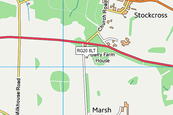 RG20 8LT map - OS VectorMap District (Ordnance Survey)