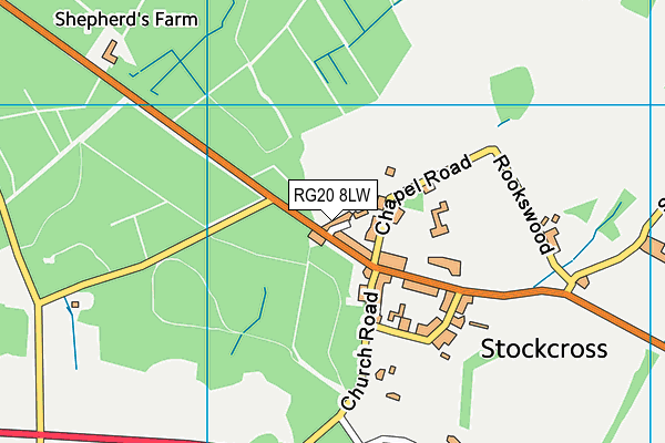 Stockcross Recreation Ground map (RG20 8LW) - OS VectorMap District (Ordnance Survey)
