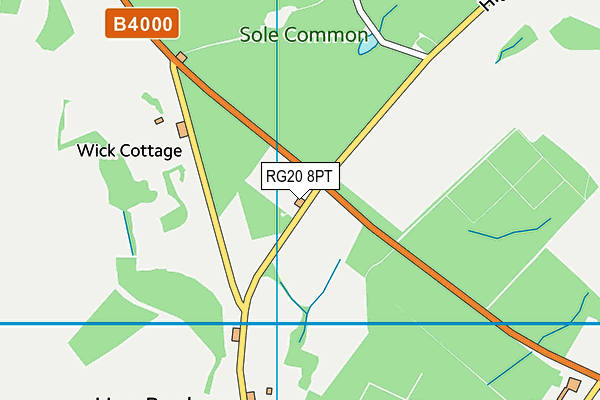 RG20 8PT map - OS VectorMap District (Ordnance Survey)