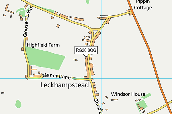 RG20 8QG map - OS VectorMap District (Ordnance Survey)