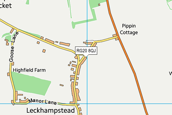 RG20 8QJ map - OS VectorMap District (Ordnance Survey)