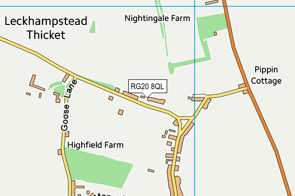 RG20 8QL map - OS VectorMap District (Ordnance Survey)