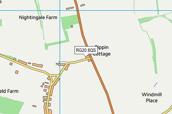RG20 8QS map - OS VectorMap District (Ordnance Survey)