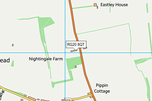 RG20 8QT map - OS VectorMap District (Ordnance Survey)