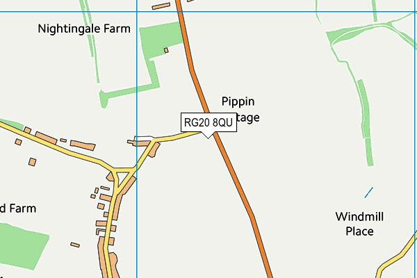 RG20 8QU map - OS VectorMap District (Ordnance Survey)