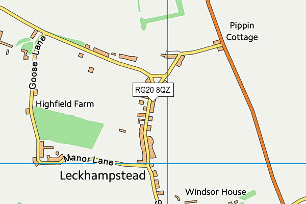 RG20 8QZ map - OS VectorMap District (Ordnance Survey)