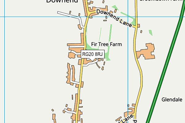 RG20 8RJ map - OS VectorMap District (Ordnance Survey)